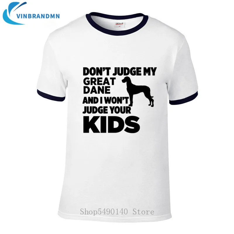Не суди Мой великий Дейн и я не буду осуждать ваших детей футболка Большой пес