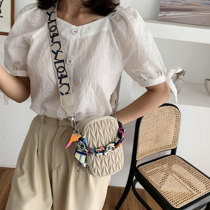 

Bags For Women Summer 2021 New Fashion Female Wallet Wide Shoulder Belt Messenger Hand Bag Versatile Square Bag Purse Boloso