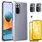 редми-ноут-10-про Прозрачный из ТПУ чехлы Redmi Note10 Pro силиконовый чехол подушкой безопасности чехол для телефона Xiaomi Redmi Note 10 Pro Case Note10 стекло RedmiNote 10 Pro 10Pro противоударный чехол ноут10 про