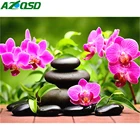 AZQSD алмазная вышивка орхидея картина стразами алмазная мозаика цветы вышивка крестиком подарок рукоделие декор для дома полная площадь