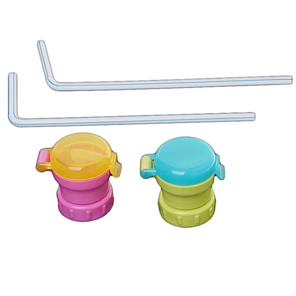 

1pc New Kids Portable Creative Bottled Drinks Spill Prevention Choke Straw Cover Upgrading Faucets Straw 2 Colors LA678129