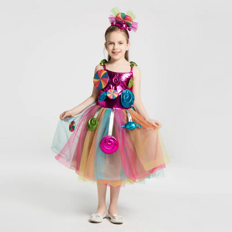 Candyland/платье феи для девочек модные костюмы на Хэллоуин | Тематическая одежда и