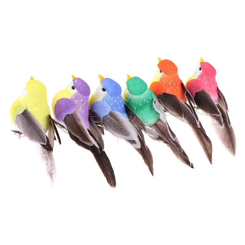 

1/12PCS Foam Artificial Bird Flower Supplies For Wedding Christmas Tree Decoration DIY Scrapbooking Wreath Fake Flowers