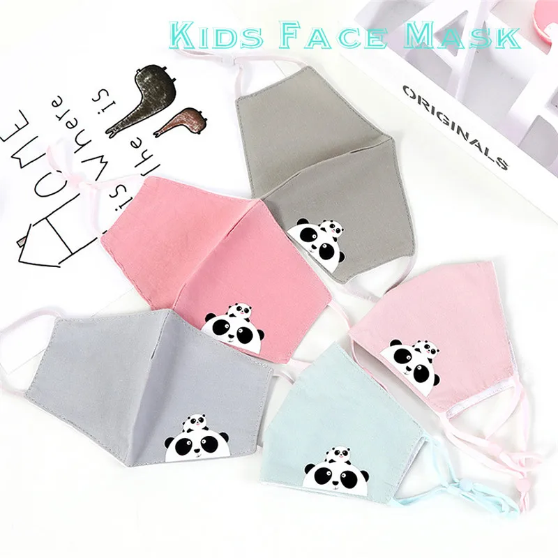 Cute PM2.5 Children Mouth Mask Respiratory Valve Cartoon Panda Thicken Smog Warm Dust Fits 3-12 Years Old Kids | Красота и здоровье