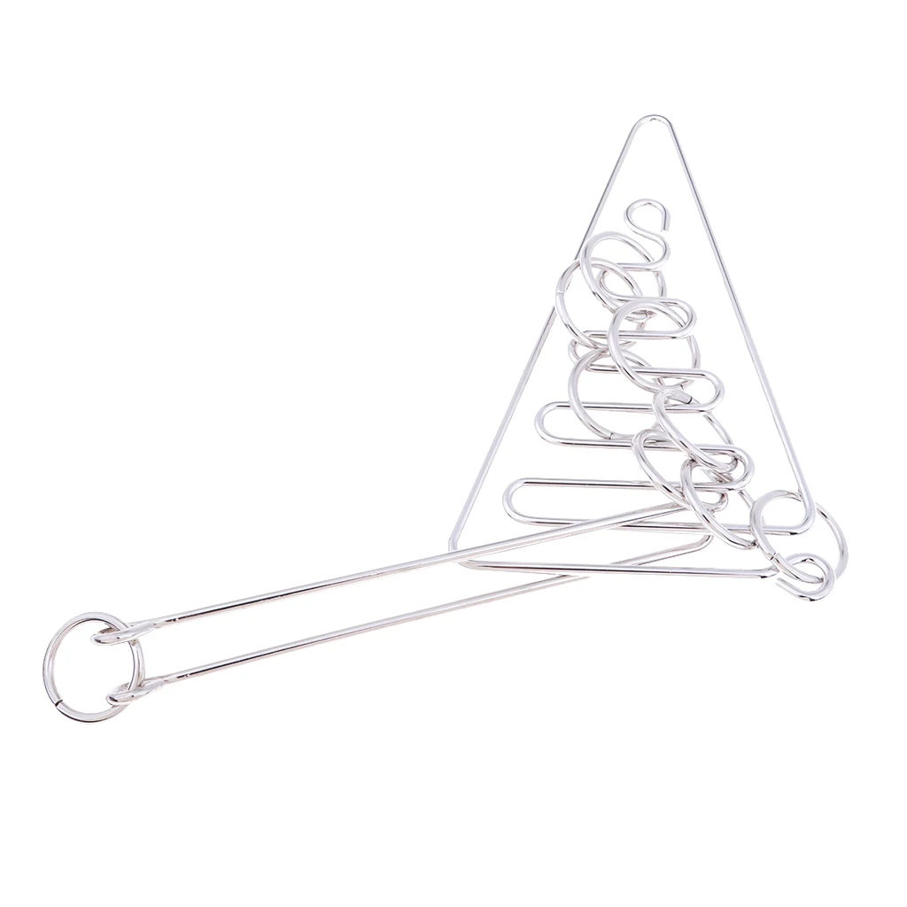 Металлическая проволочная головоломка IQ тест на мозги игрушка из колец