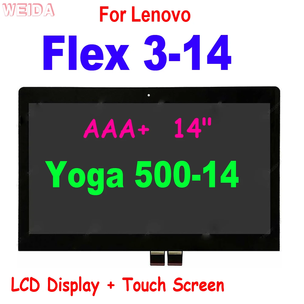 ЖК дисплей AAA + 14 &quotдля Lenovo Flex 3 сенсорный экран дигитайзер в сборе рамка для Yoga 500
