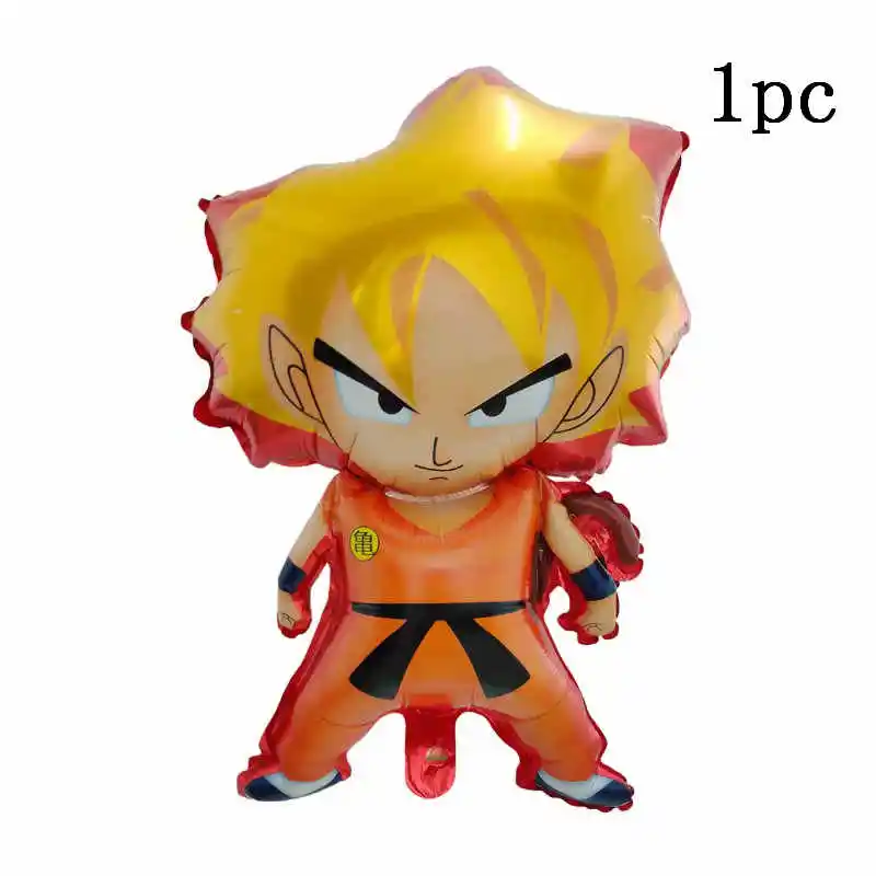 Оранжевый 14 шт./компл. с мультяшными принтами, 7 Dragon Ball шар вуконг» Фольга шар шара с цифрой День рождения украшения Гоку для мальчиков детские игрушки расходные материалы - Цвет: Оранжевый