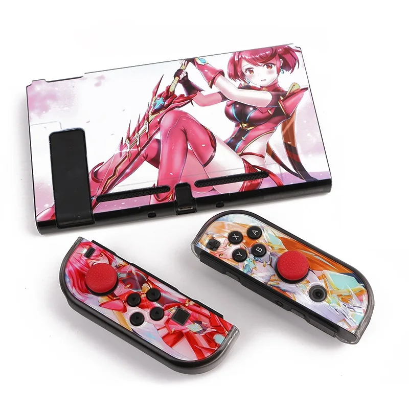 Xenoblade Pyra Защитный чехол-накладка для пульта управления NS Zend, фиксируемый прямой док-станция Joy-con Xenoblade 2/Zeldar/Splatoon2 - Цвет: Xenoblade Pyra