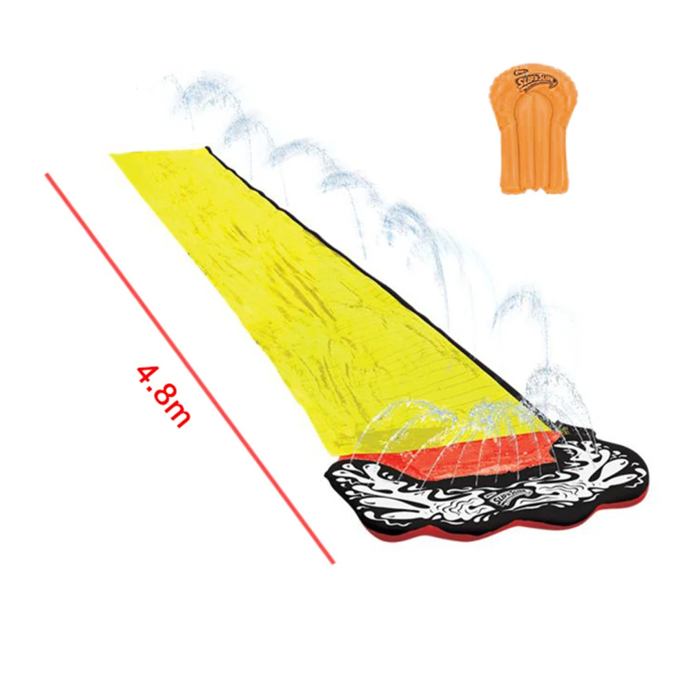 

Double Water Slide Inflatable Kids Summer Swimming Pool Games Outdoor Toys Fun Lawn Water Slides Pools Fun Toys PVC Material