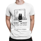 Футболки с надписью I'm Tech Support, мужские, с котами, гиками, программированием, инженерным программным обеспечением, хлопковые, футболка рубашки