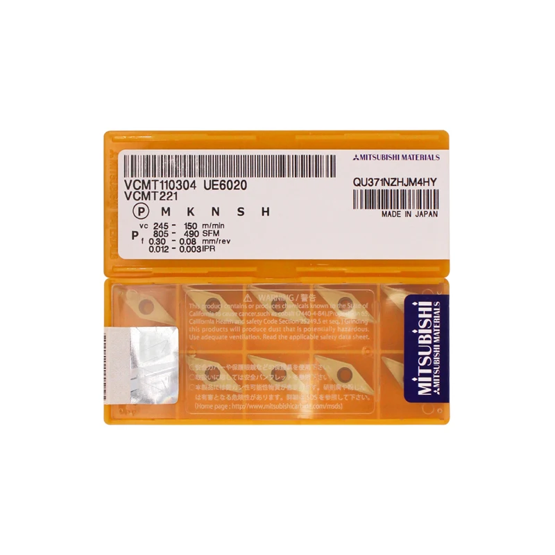 

Genuine MITSUBISHI VCMT110304 UE6020 Carbide Insert Lathe CNC Tools