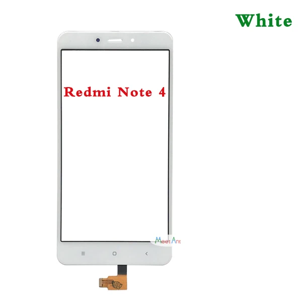 Высокое качество 5,5 ''для Xiaomi Redmi Note 4/Note 4X сенсорный экран дигитайзер сенсор внешняя стеклянная панель объектива Черный Белый Золотой - Цвет: Note4 White No Tool