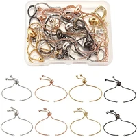 never fade stainless steel adjustable slider chain bracelet slider extender chains with ball ends for bolo diy bracelet jewelry
