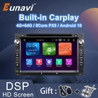 Автомагнитола Eunavi, 2 Din, Android 10, DVD, GPS, для VW PASSAT B5 B4 JETTA BORA GOLF 4 SHARAN POLO MK5 MK4 MK3 T5, транспортер DSP