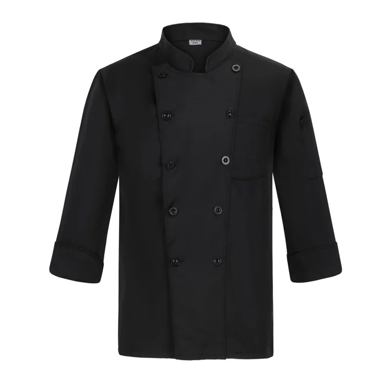 

Long Sleeve Chef Uniform Kitchen Restaurant Cooking Clothes Bakery Catering Uniform Breathable Waiter Work Wear Chef Jackets