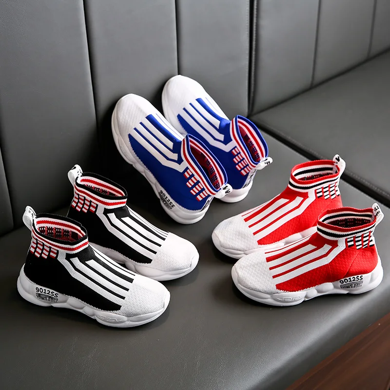 Размеры 26-37 детские кроссовки ботинки средней длины для мальчиков и девочек