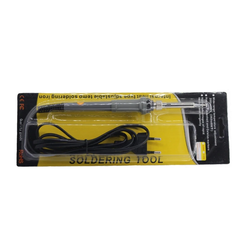 

Free shipping EU plug LED temperature adjustable electric soldering iron 220V 60W internal heating soldering station
