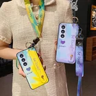 Ремешок на запястье для телефона Samsung Galaxy S10 S10 + S10 S9 S8 Plus Note 8 9 10 20 Plus S20 FE S21 Plus Ultra A50 A70 A22