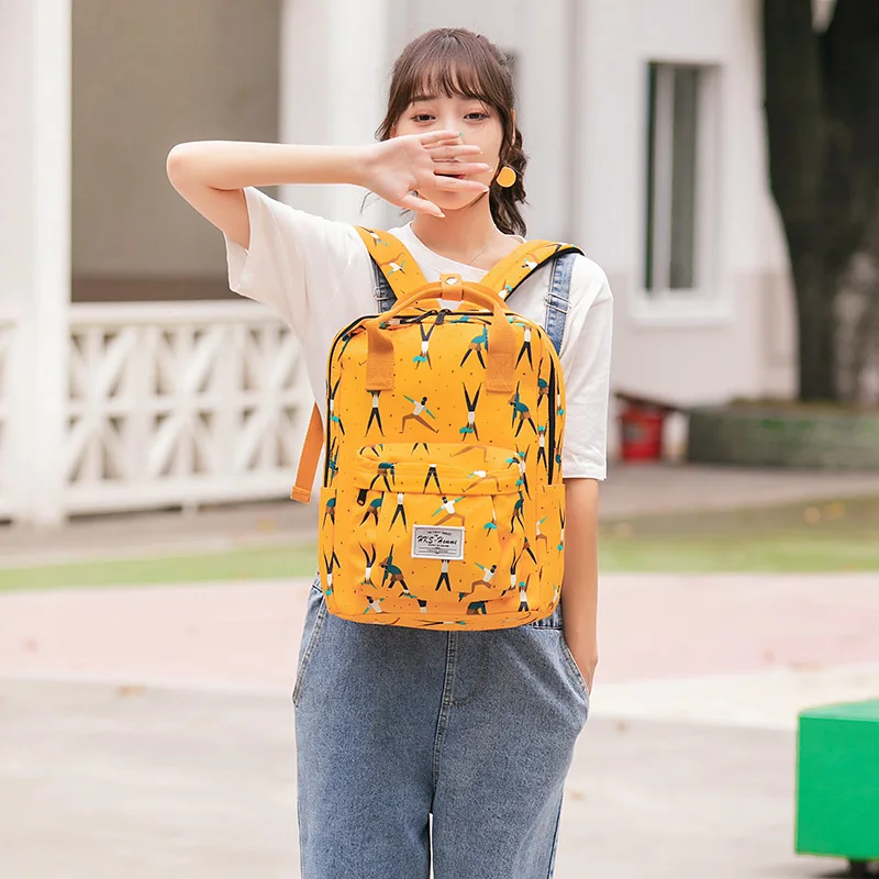 fashion 2022 new women canvas backpacks waterproof school bags for teenagers girls big cute laptop backpack mochilas free global shipping