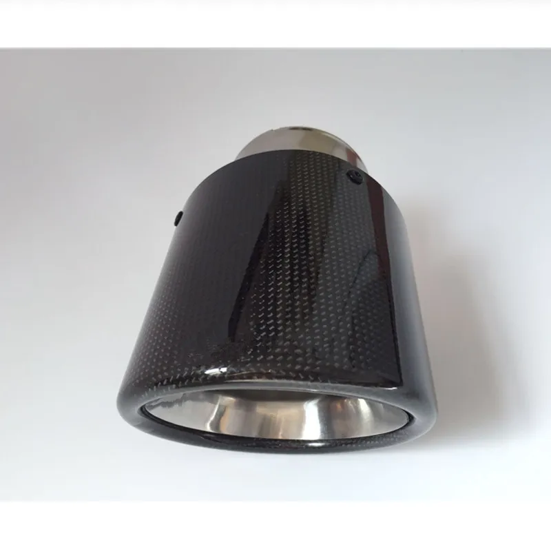 1 шт.: Гладкая глянцевая углеродистая выхлопная система для стайлинга автомобиля