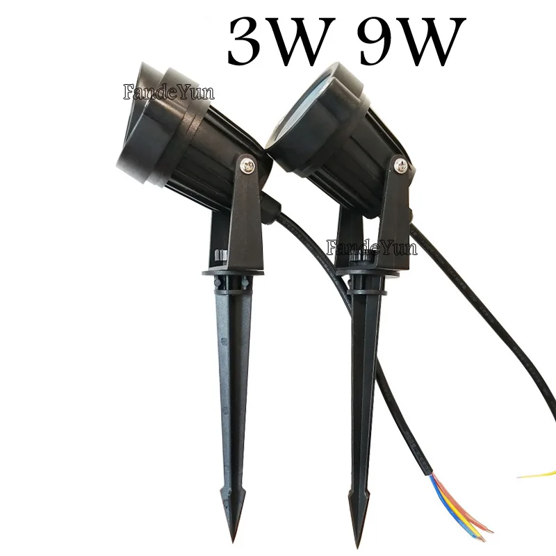 Открытый светодиодный садовый лампы 3W 9W LED освещение ландшафта Спайк