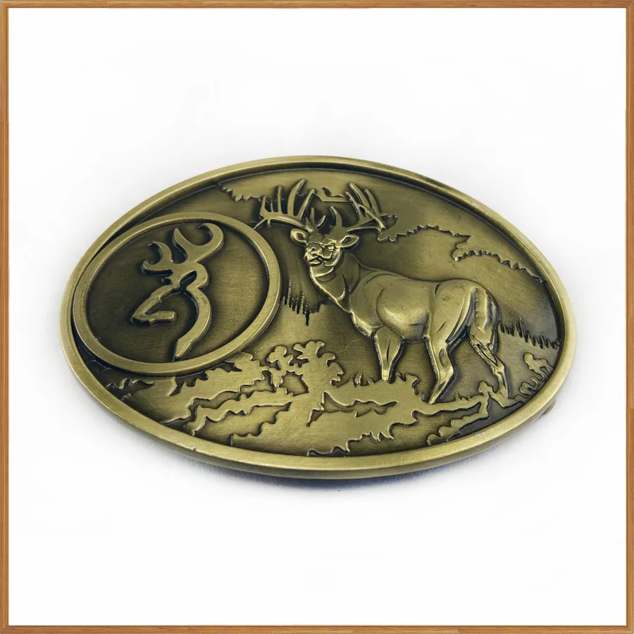 BuckleClub Ретро Браунинг пряжка на ремень с оленем Джинсы подарок FP 02516 античная