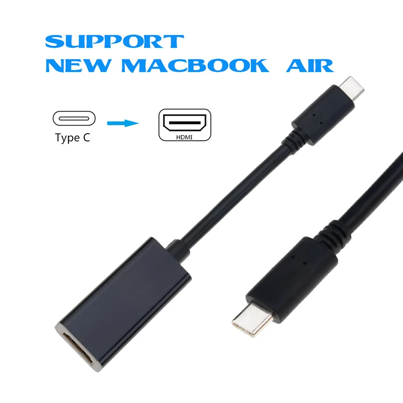 Адаптер с USB C на HDMI-совместимый адаптер 4K 60 Гц Тип 3 1 штекер гнездовой конвертер