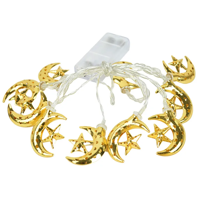 

Ramadan Light Lantern Led Garland Decor Eid Mubarak Moon Star Ornament with Lamp Fairy Light Decorations for Islamic Muslim Home