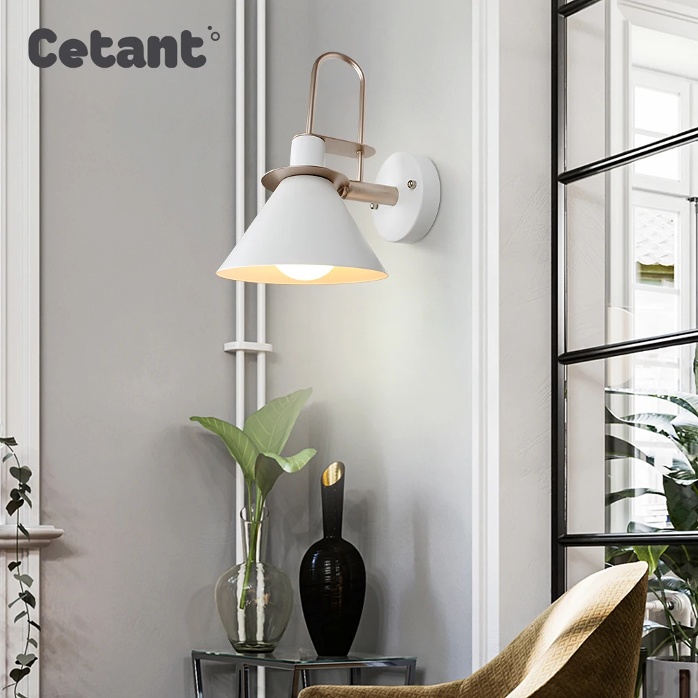 Настенная лампа в скандинавском стиле 17 5 см Железный Абажур прочная безопасная