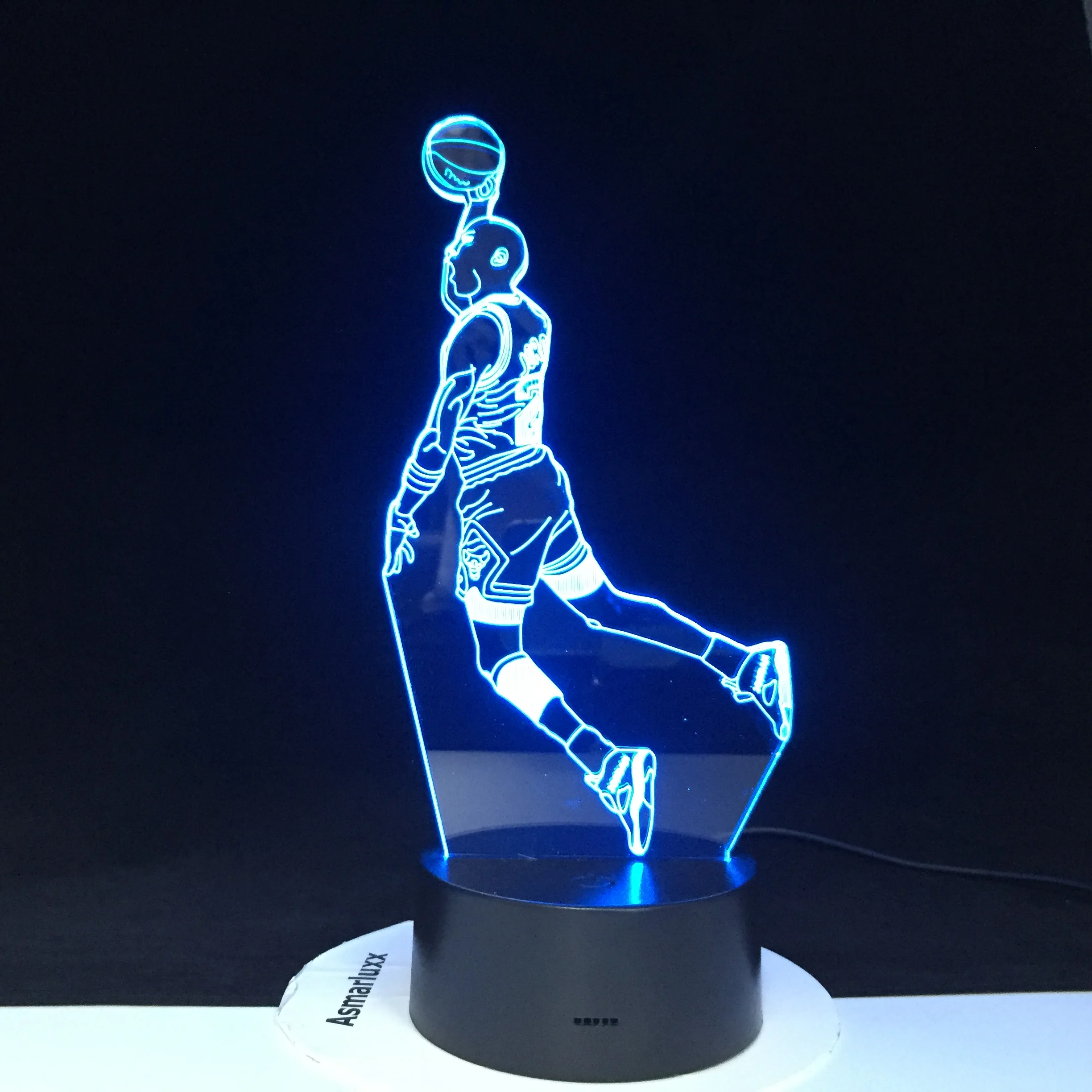 

Dunk Figure Sports Basketball Home Decoration Birthday Gift for Kids Boy Child 3d LED Night Light Lamp Dropship