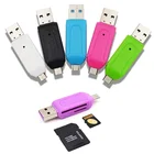2 в 1 Micro USB и USB OTG Кардридер высокоскоростной USB2.0 Универсальный OTG TFSD для Android компьютерные удлинители аксессуары