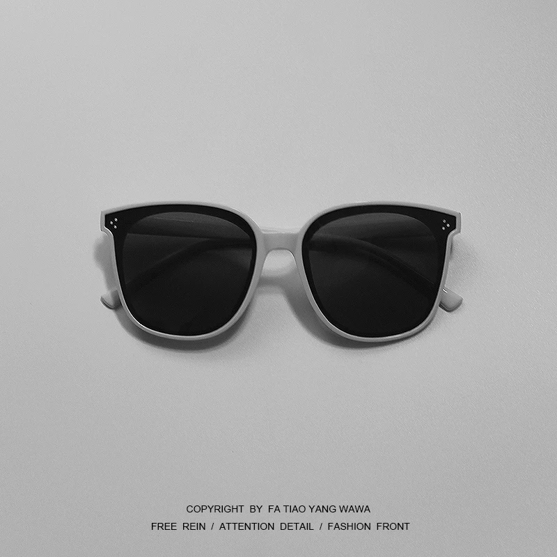 

White square-framed glasses