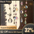 Хрустальные ветряные колокольчики, солнцезащитные подвесные бриллиантовые радужные колокольчики, садовые окна, свадебные занавески, люстра, домашний декор, колокольчики