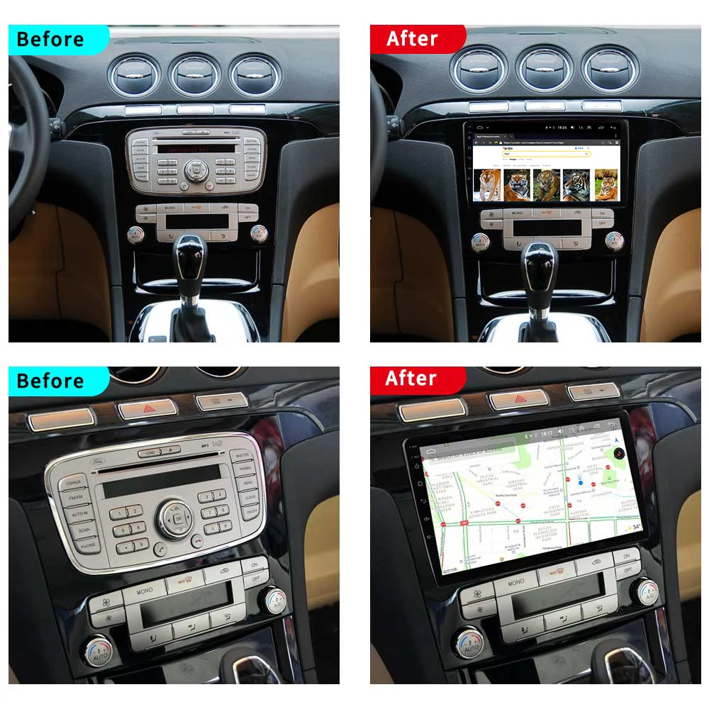 EKIY " ips Автомагнитола Android 9,0 авто стерео Мультимедиа для Ford S-Max Ford s max 2007 2008 gps Navi навигация 4G WiFi плеер