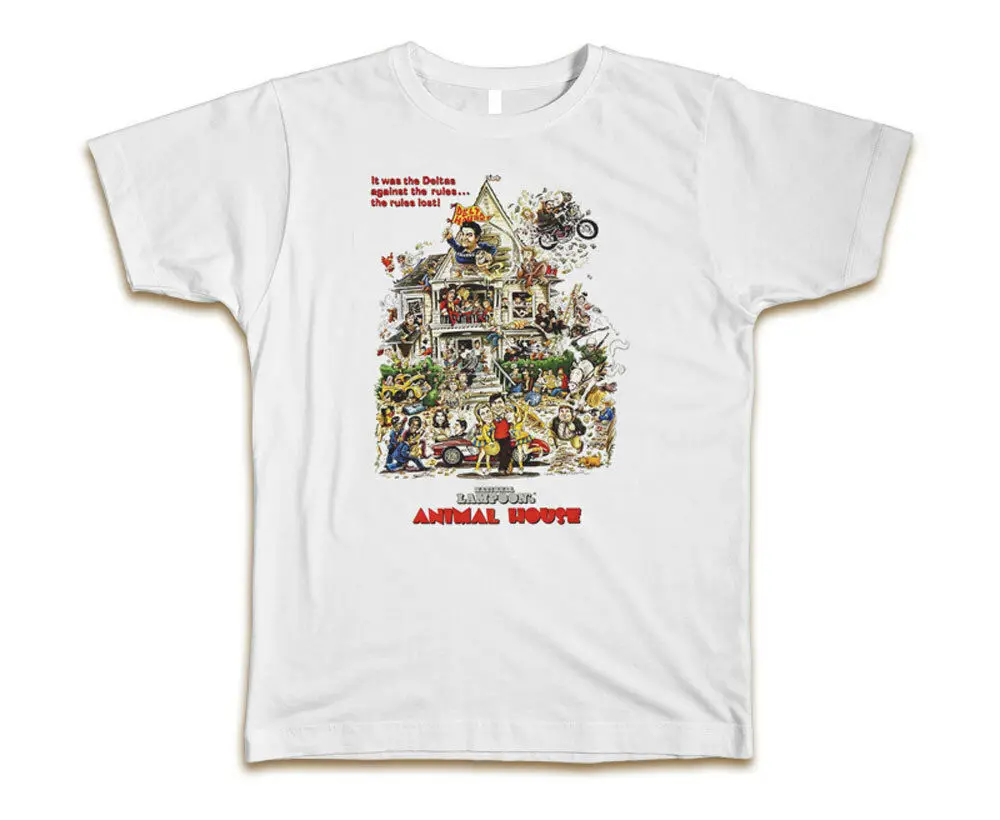 Мужская футболка с изображением животных дома новинка белый|Мужские футболки| |