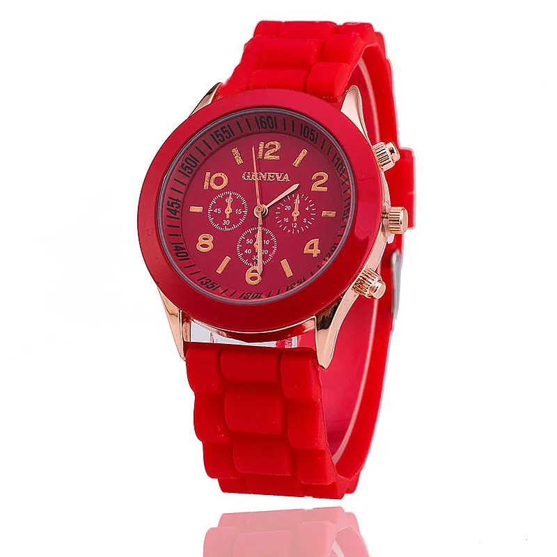 2019 hot sales geneva brand silicone women watch ladies fashion dress quartz wristwatch female watch montre relogio feminino free global shipping