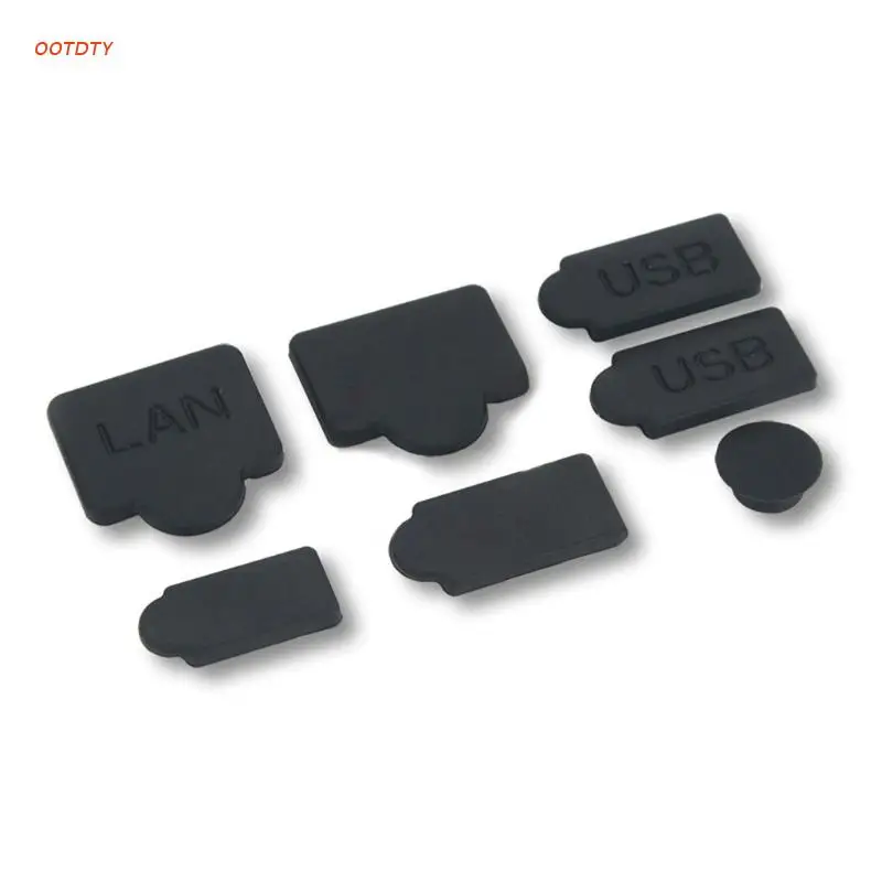 

7pcs Silicone Dust Plugs Set USB Interface Anti-dust Cover Dustproof Plugs for PS5 Game Console Accessories