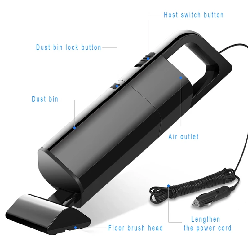 

1Pcs Wireless Portable Mini Car Vacuum Cleaner Auto Hand-Held Wet and Dry Car Home Cleaner 12V Handheld Vacuum Cleaner New