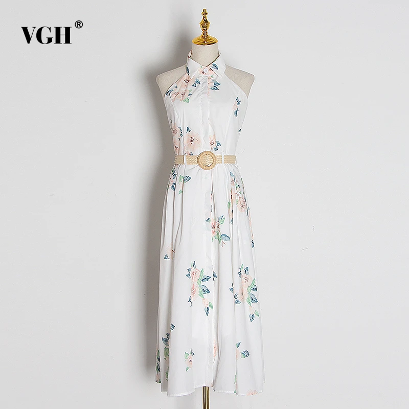 Женское элегантное платье с высокой талией VGH облегающее Платье макси открытыми