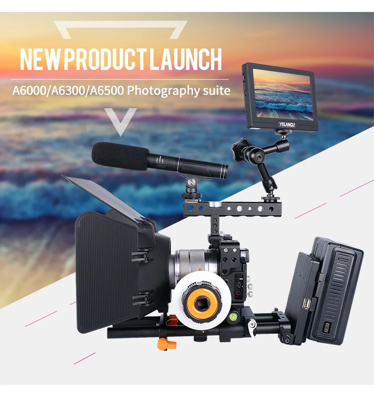 Профессиональный стабилизатор видеокамеры с ручкой для камеры DSLR Rig для sony ILCE A6000 A6300 A6500 A6400