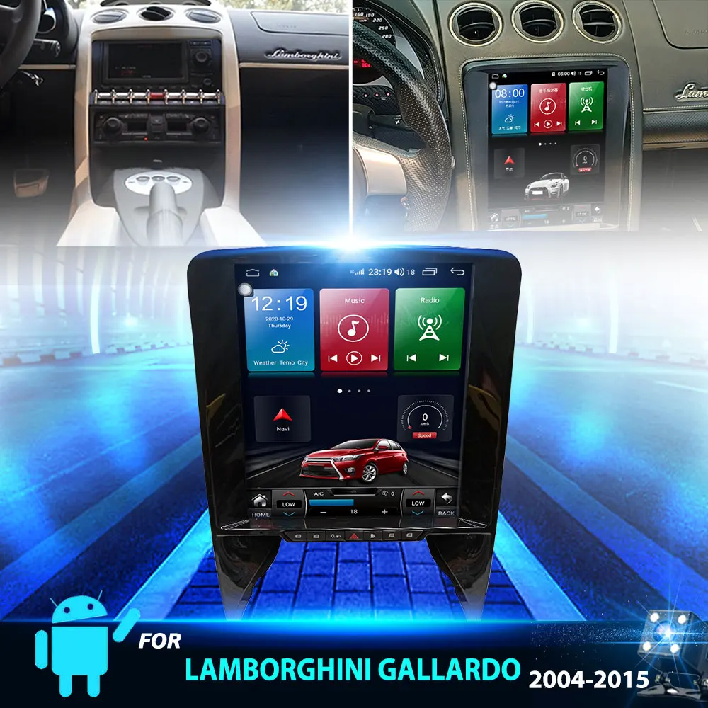 Автомагнитола для Lamborghini Gallardo 2004 2015 2DIN Android 10 GPS навигация стерео DVD плеер