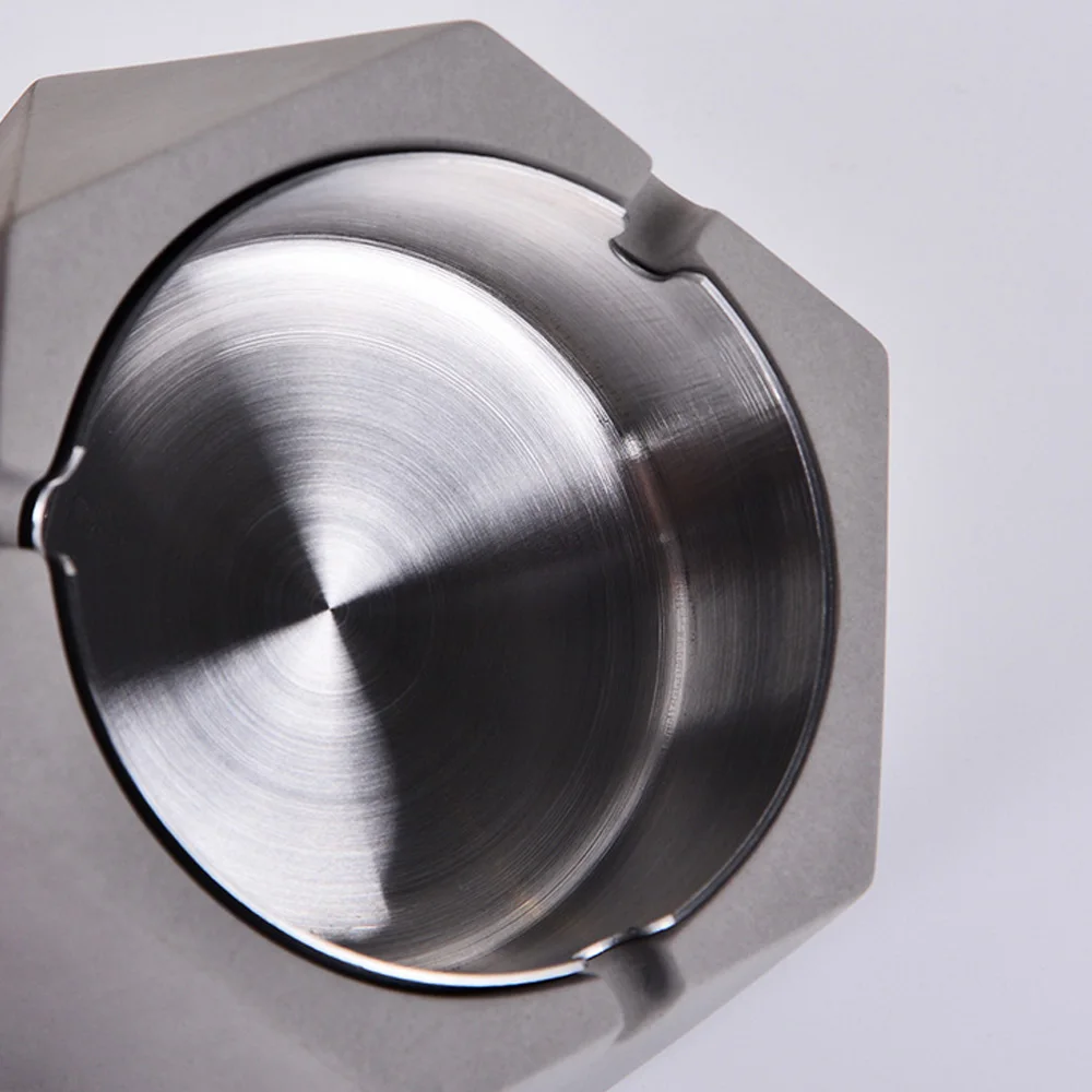 Творческие переносные пепельницы из нержавеющей стали в стиле ретро круглые для