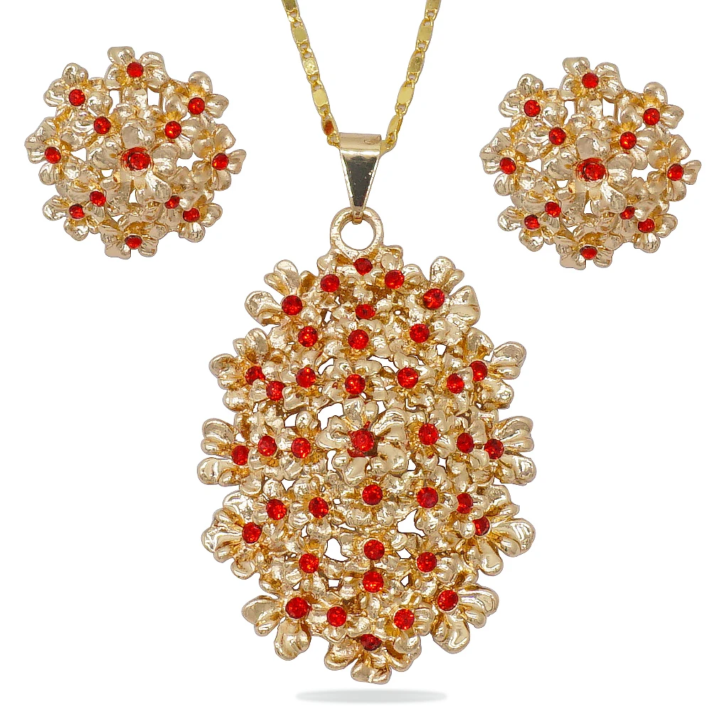 Ювелирные наборы стразы из розового золота по оптовой цене свадебное ожерелье