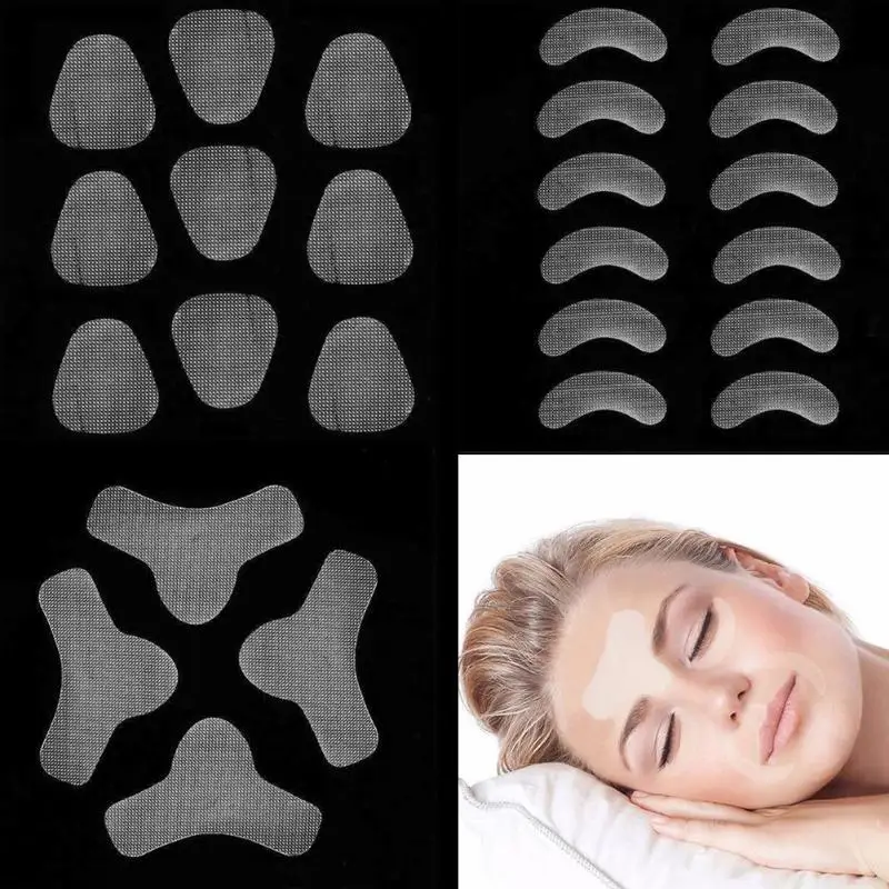 

12/27/24pcs Thin Face Stickers Facial Line Wrinkle Sagging Skin Lift Up Tape Frown Smile Lines Forehead Anti-Wrinkle Patches