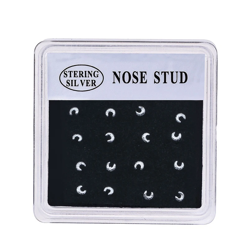 Серьги-гвоздики в форме полумесяца для мужчин и женщин ювелирные украшения