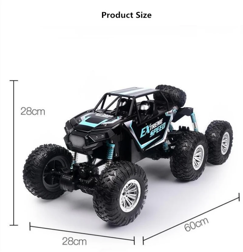Детский подарок электрический RC автомобиль 1:8 2,4G 150M супер большой 6/4 колеса 6WD 4WD вождения независимая подвеска 360 градусов опрокидывающийся RC автомобиль