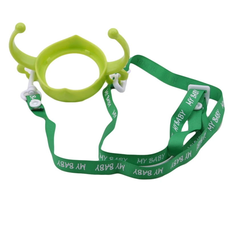

1 pcs Baby Feeding Bottle Plastic Handles Grip Wide Caliber Fitting Shoulder Strap Anti-lost Handle Orange Green