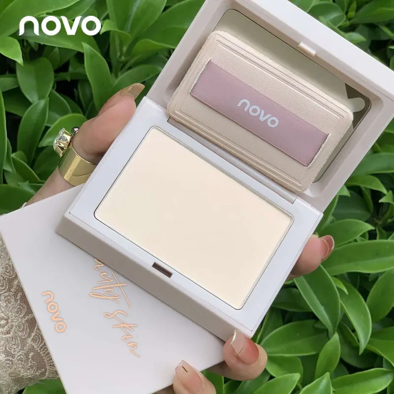 

NOVO Pressed Powder Makeup Powder Loose Powder Dry Powder Oil Control Long-lasting Concealer Waterproof Dry and Wet Dual-use