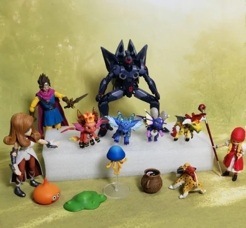 Оригинальный 4 шт./компл. Дракон квеста фигурку куклы дракон воин ПВХ мультфильм