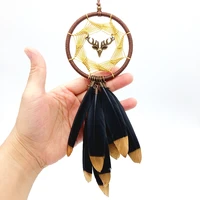 wind chime hanging living bed home decor gift car deco golden feather dream catcher handmade
